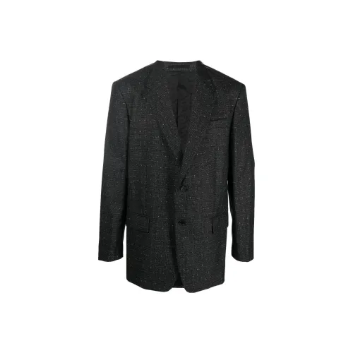 VERSACE Бизнес костюм пальто мужской черный