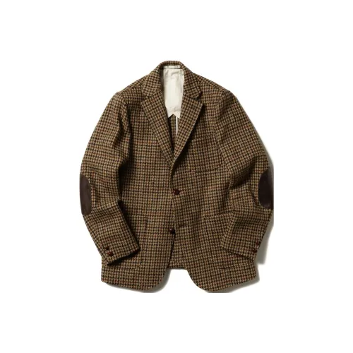 BEAMS Бизнес-костюм мужской коричневый