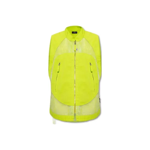 Stone Island Неоновый зеленый Мужские жилеты