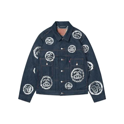 Stussy Темно-синяя унисекс джинсовая куртка