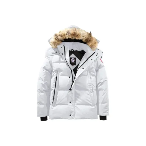 Canada Goose Wyndham Series Пуховик Parka Пальто Зимний Мужской Beichen Белый