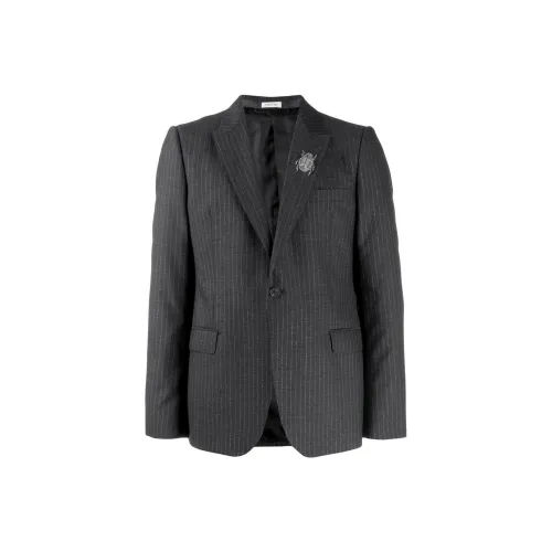 Alexander McQueen SS22 Бизнес-костюм Пальто Мужской Серый