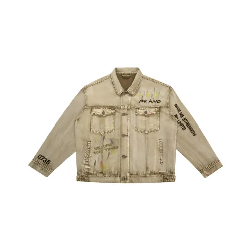 PFR AND Промытый Желтый Унисекс Джинсовые куртки