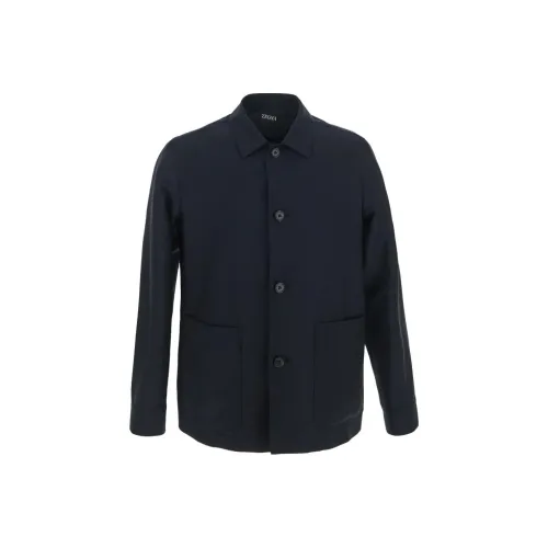 Zzegna SS23 Куртки и Пальто Мужской Синий