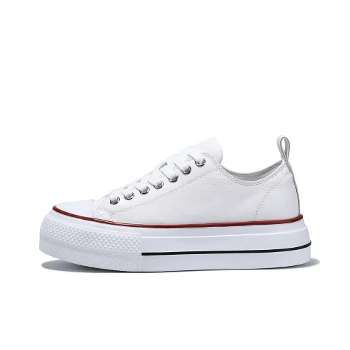 BELLALILY Скейтборд Кроссовки Женские Белые