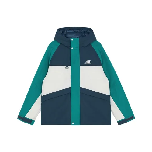 New Balance Color Block Windbreaker Зеленый Унисекс Пуховики