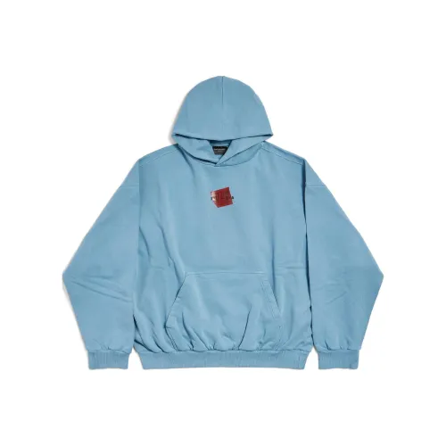 Balenciaga Свитшот Регулярный крой Мужской Синий Серый