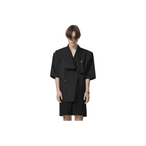 TIWILLTANG Бизнес-костюм Пальто Унисекс Матовый Луна Черный