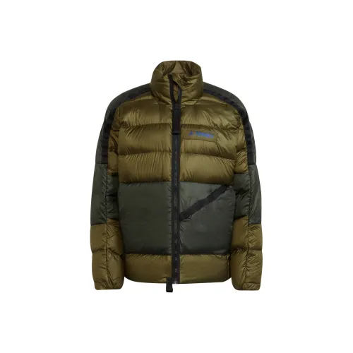 Adidas Пуховик Мужской Темно-оливковый зеленый Deep Earth Brown