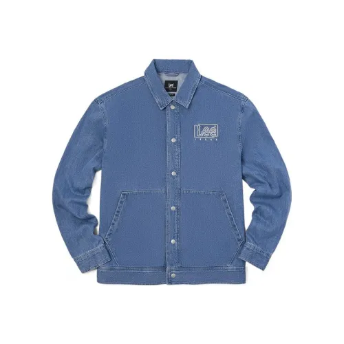 Lee Medium Light Blue Men's Denim Jackets Ли Средний Светло-Синий Мужские Джинсовые Куртки