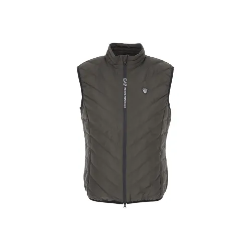 EMPORIO ARMANI EA7 Серый Коричневый Мужской Пуховый жилет