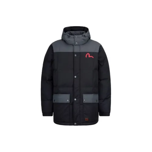 EVISU Черный Мужской Пуховик