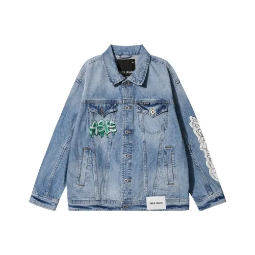 ABLE JEANS Промытый светло-индиго Унисекс Джинсовые куртки