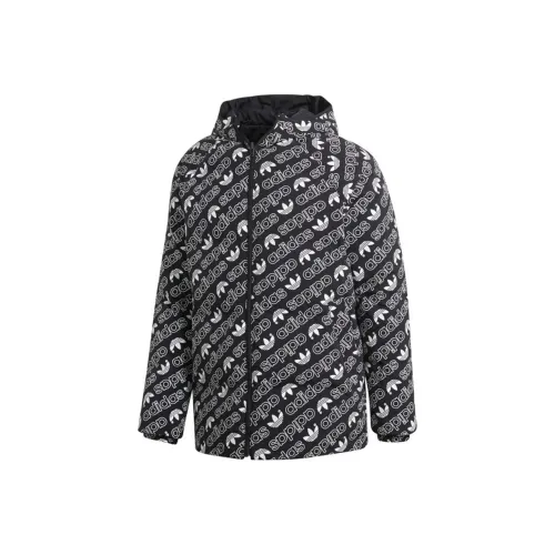 Adidas Originals Пуховик Мужской Черный Белый