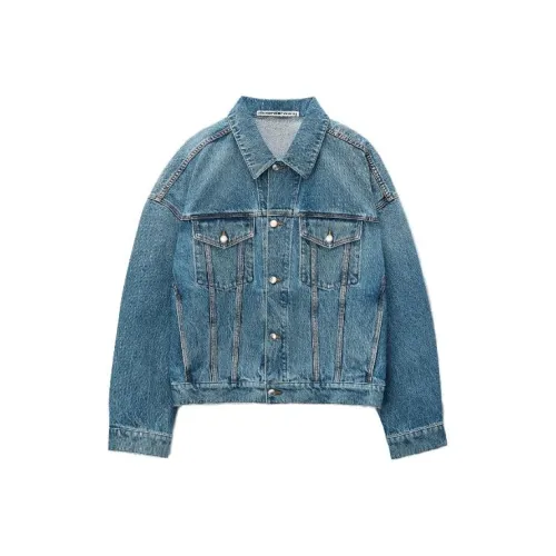 Alexander Wang Blue Men's Denim Jackets Александр Wang Синий Мужской Джинсовые Куртки