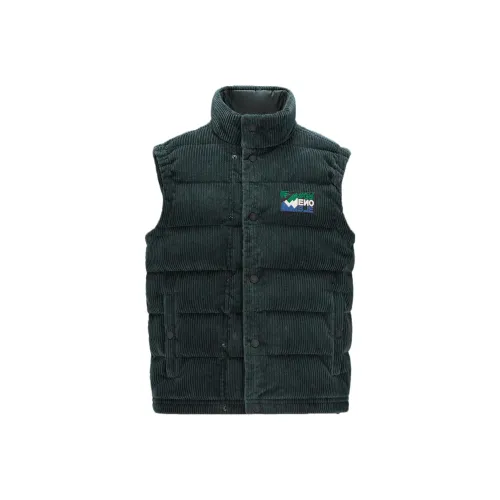 MONCLER Мужской пуховый жилет темно-зеленого цвета