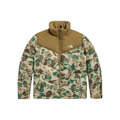 THE NORTH FACE Пуховик Мужской Камуфляж Коричневый