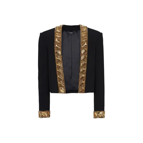 BALMAIN FW22 Бизнес-костюм Пальто Мужской Черный