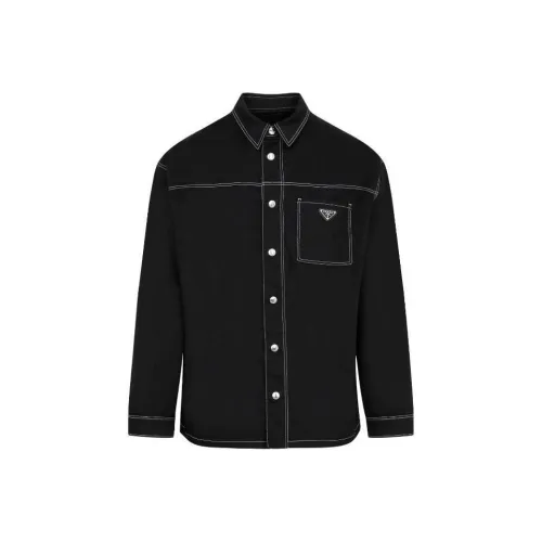 PRADA Черные Мужские Джинсовые Куртки