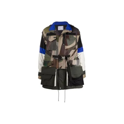 Sacai совместный бренд Коричневый Мужской пуховик (пуховик)