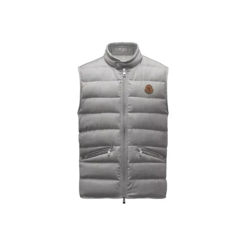 Moncler Gray Men's Down Vest Moncler Серый Мужской Пуховый жилет