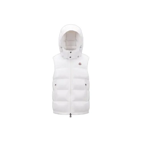 Moncler Белый Мужской Пуховый жилет