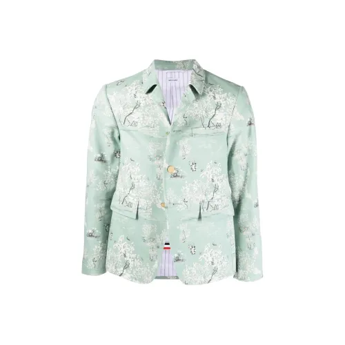 THOM BROWNE Зеленый Мужской Бизнес-костюмы