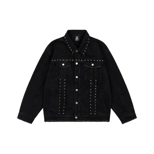 XINYINSU Denim Jacket Unisex Black XINYINSU Деним Куртка Унисекс Черный