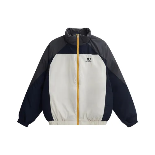 NANDCHN Хлопковый пуховик унисекс белый и темно-синий