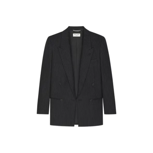 SAINT LAURENT SS22 Бизнес-костюм Пальто Мужской Черный