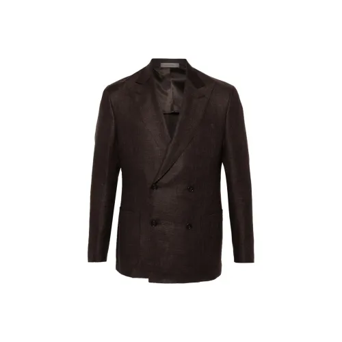 Corneliani SS24 Бизнес-костюм Пальто Мужской Умбра