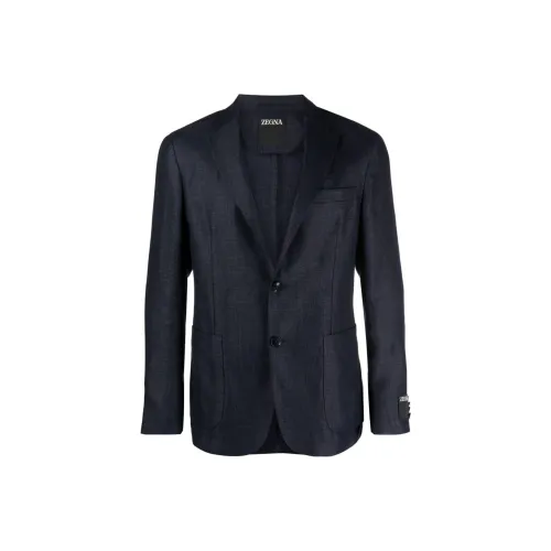 Zegna SS23 Бизнес-костюм Пальто Мужской Синий