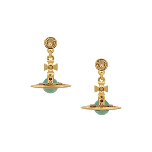 Vivienne Westwood Эмаль Brass Earrings Унисекс Gold