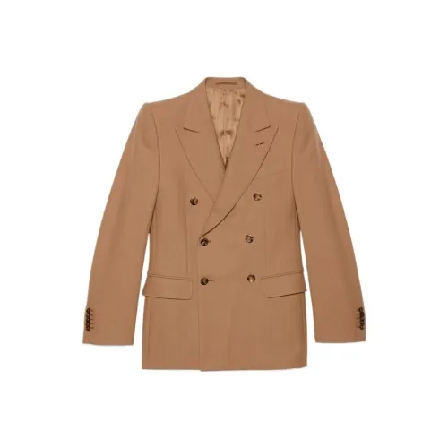 GUCCI Бизнес-костюм Пальто Мужской Светло-коричневый