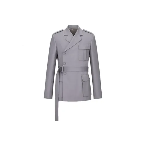 DIOR Quarterly New Products Бизнес-костюм Куртка Мужская Серого цвета