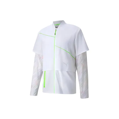 PUMA Вязаные ткани Ultra Беговые куртки и пальто Мужской Белый