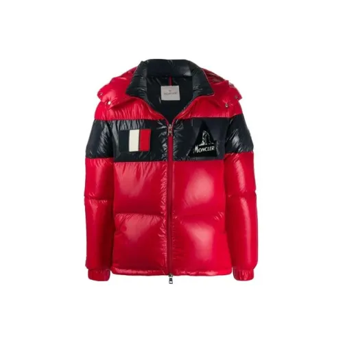 Moncler Зимний пуховик мужской красный