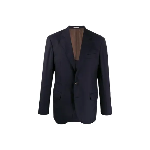 BRUNELLO CUCINELLI FW23 Бизнес-костюм Пальто Мужской Синий