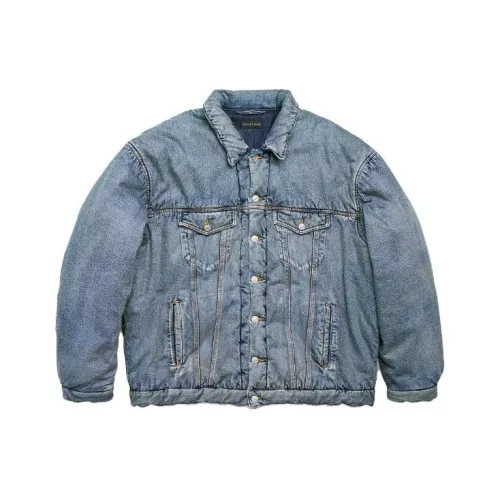 Balenciaga Denim Jacket Loose Fit Men's Blue