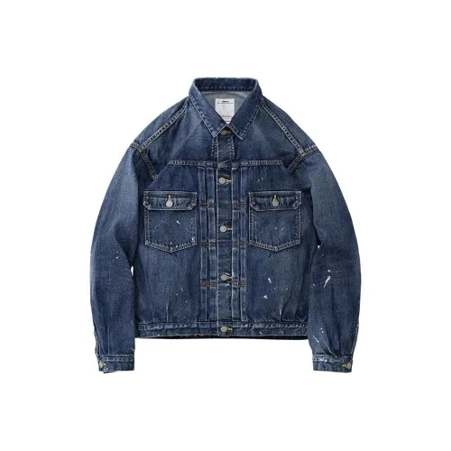 Visvim Мужские синие джинсовые куртки