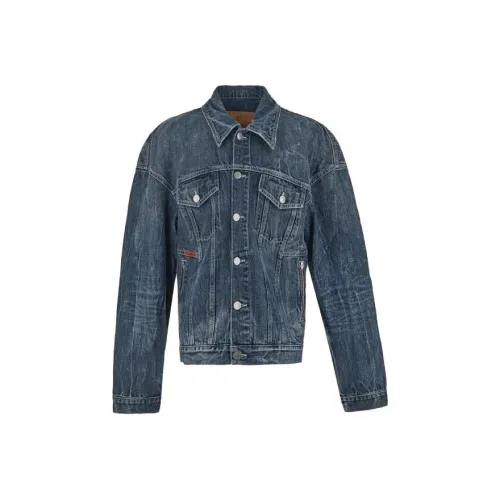 MARTINE ROSE Blue Men's Denim Jackets MARTINE ROSE Синий Мужские Джинсовые Куртки