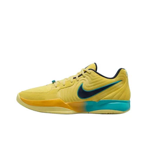 Nike Ja 2 Slip Resistant Abrasion Resistant Low Топ Баскетбольные кроссовки Унисекс Желтый черный