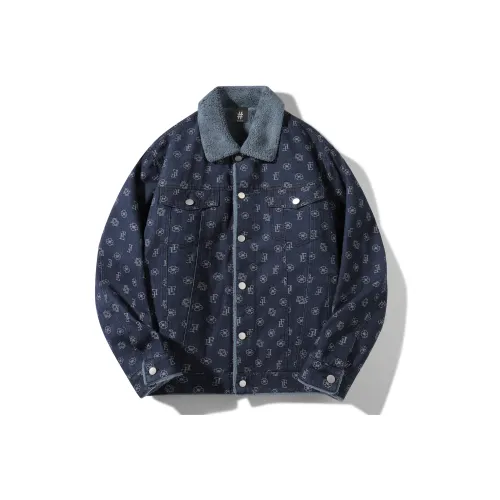 BEENTRILL Свободный крой Утолщенный и с флисовой подкладкой Джинсовая куртка Унисекс