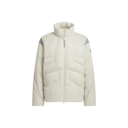 Adidas FW24 FUSTL P DJK MID Пуховик Мужской Светлый Кунжутный Земляной Серый