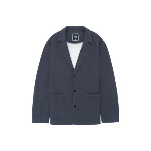 LI NING 1990 Commuter Series Бизнес-костюм Куртка Мужская Эбеново-черная