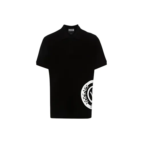 VERSACE JEANS COUTURE Мужская черная поло