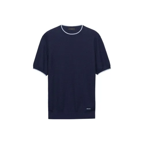 PRADA Синий Мужской Трикотаж