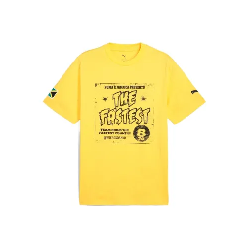 PUMA x JAMAICA Village Wear Хлопок Tee Мужская Рубашка Мужской Желтый