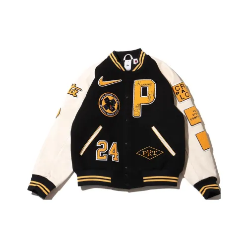 nike x patta Куртки Пальто Азиатская версия Унисекс Черный Белый