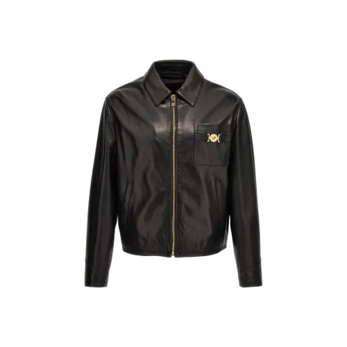 VERSACE Мужские черные куртки